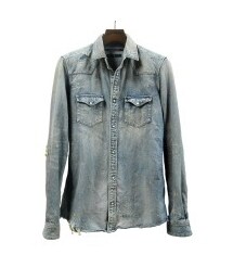 Moonage Devilment | msh-0039 MaD×S'exprimer ビンテージ加工デニムシャツ(シャツ/ブラウス)