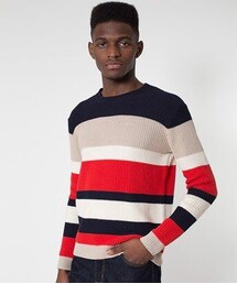 American Apparel | ストライプシードステッチプルオーバー(ニット/セーター)