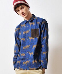 Design Tshirts Store graniph | Deer 1(Andrea Lauren Long Sleev)(シャツ/ブラウス)