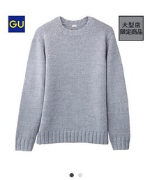 GU | メンズひじあて付きニット(ニット/セーター)