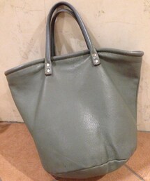 不明 | 丸ビルで購入。ブランド不明。サイズカラー豊富で本革ながらお手頃で使いやすいため、追加購入希望。どなたかご存じないですか？(トートバッグ)