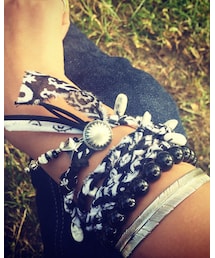 CHOUCHOU | 黒バンダナ ネックレス＆ブレスレット 2Waytype(ブレスレット)