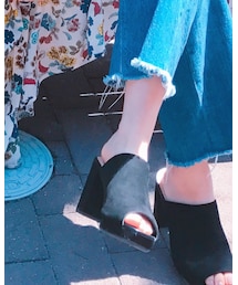 GU | オープントゥーミュール(サンダル)