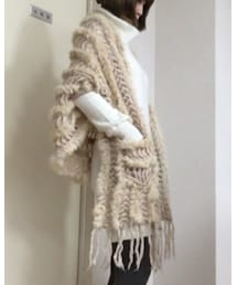 ウールとラビットファー | マフラー