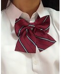 酒红色条纹领结の「フォーマルスーツ/小物(蝶ネクタイ)」