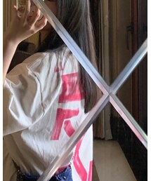 off white | 有点点大 当裙子～(Tシャツ/カットソー)