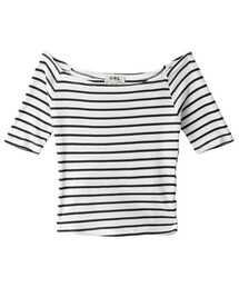 ボーダーオフショルトップス(Tシャツ/カットソー)