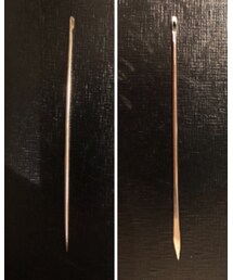 針の種類 | 普通針・左。革専用針・右。(その他)
