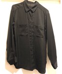 GU | シンプルな黒シャツ✨(襯衫)