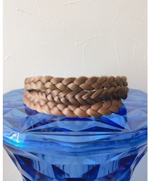 カラースプレーで変えた・三つ編みカチューム | 黄色・緑・茶色を混ぜ自分の髪色にしました♬(ヘアアクセサリー)