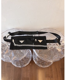 ボディバッグ | チェーン付き♡2個繋がり(ボディバッグ/ウエストポーチ)