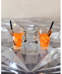 ドリンク・イヤリング | オレンジ🍊✨(イヤリング)