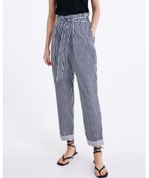 ZARA | リボン付きポプリンパンツ2590(パンツ)