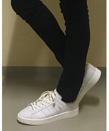 adidas | adidasオリジナルス BEAUTY & YOUTH UNITED ARROWS 白レザー×ゴールドロゴ(スニーカー)