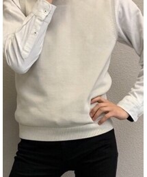 Steven Alan | ＜Steven Alan＞ CORD COTTON V-NECK KNIT VEST/ニットベスト/ナチュラル(ベスト)