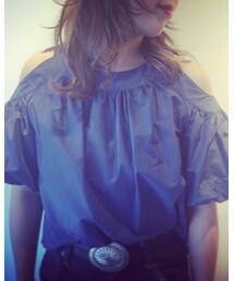 Another Edition | タイプライタードロップショルダーブラウス/AEMFC タイプライター DROP SL(シャツ/ブラウス)