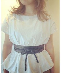 Another Edition | レザー三つ編みサッシュベルト/AEMFC　MESH Sash BELT(ベルト)