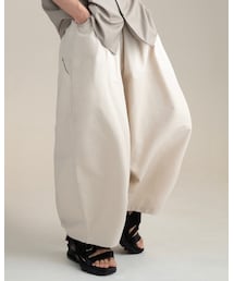 🪐ADRER明日12:00発売!🪐 | ルーズシルエットイージーバルーンパンツ ¥5,400+tax (white/darkkhaki)(パンツ)