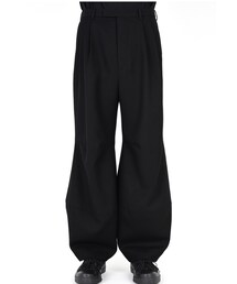 LAD MUSICIAN | 2TUCK WIDE SLACKS (WOOL SERGE) 18-19AW size:42(スラックス)
