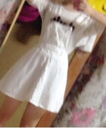 ホワイトサロペット(つなぎ/オールインワン)