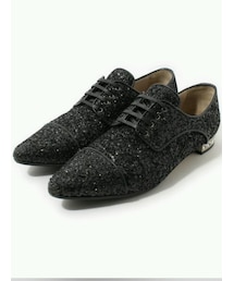 miu miu | グリッタービジューヒールレースアップシューズ(シューズ)