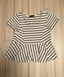 JEANASIS | ボーダーペプラム(Tシャツ/カットソー)