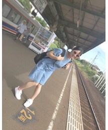 別ショット🧚🏻‍♀️ | 風強すぎておでこ直角三角形の図😇(その他)