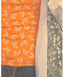 橙色碎花 | キャミソール