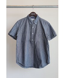 MANUAL ALPHABET | MANUAL ALPHABET (マニュアル アルファベット) B&W シャンブレー PO S/S BD SHT(シャツ/ブラウス)
