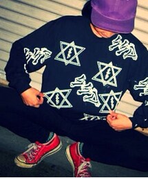 SWIVEL SLUM DIVE 総柄 SWEAT(スウェット)