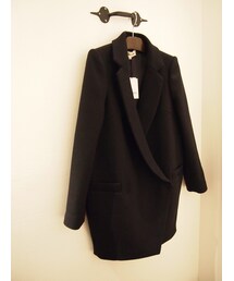 ダブルクロスウールコート／ENFOLD(その他アウター)