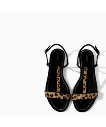 ZARA BASIC | Printed Leather Sandal with Edging(サンダル)