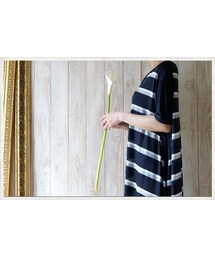 C'est pas grave | テンセルボーダーカットソー・半袖ワンピース(ワンピース)