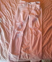 Angel Kiss | white ripped jean's highwasted(デニムパンツ)