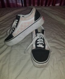 VANS | pink and white checkered old school vans(スニーカー)