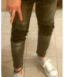 ZARA | ライダースパンツ
(デニムパンツ)