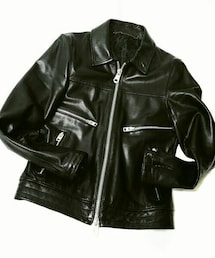 LOUNGE LIZARD | カウハイドシングルライダースジャケット(ライダースジャケット)