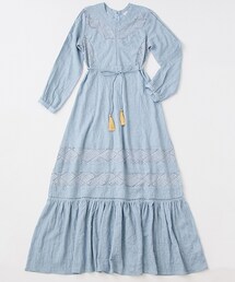 Rosarymoon | ヘリンボーンマキシドレス(ワンピース)