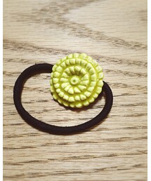 Handmade | 陶器のボタン(ヘアゴム)