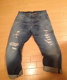 achene | 加工デニムストレートパンツ(デニムパンツ)