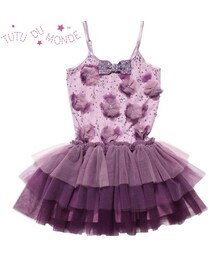 Tutu du Monde☆ニコールリッチさんのお嬢さんもご愛用のブランド ☆パープル系グラデーションの3段チュチュスカートドレス (ワンピース)