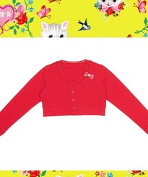Mim-Pi | Mim-Pi red shirt cardigan with a kitty emblem. http://item.rakuten.co.jp/4ever-pink/10000459/(カーディガン/ボレロ)