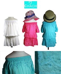 CHACH | Chach刺繍オフショルチュニックワンピ
http://item.rakuten.co.jp/4ever-pink/10000043/(チュニック)
