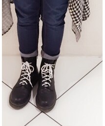 DOUBLE NAME | ブーツの紐を黒から白に替えています(ブーツ)