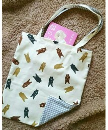 handmede | 仁王立ちくまバッグ(トートバッグ)