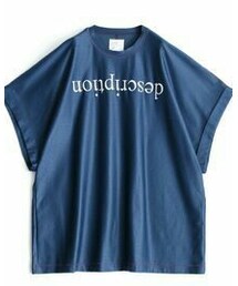 SHAREEF | ” description” EMB. SHADOW STRIPE BIG-T(Tシャツ/カットソー)