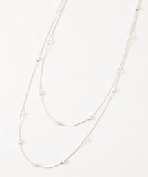 ROPE' PICNIC PASSAGE | スクエアパーツ2連ロングネックレス(ネックレス)