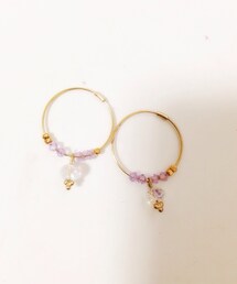 パープルフープピアス(ピアス（両耳用）)