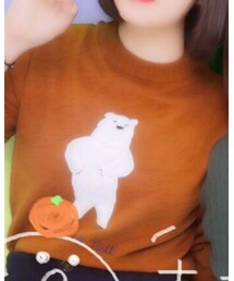 w closet | モコモコクマが可愛すぎる。(ニット/セーター)