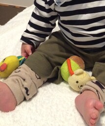 ベルメゾン | ひげめがね柄(レッグウォーマー)